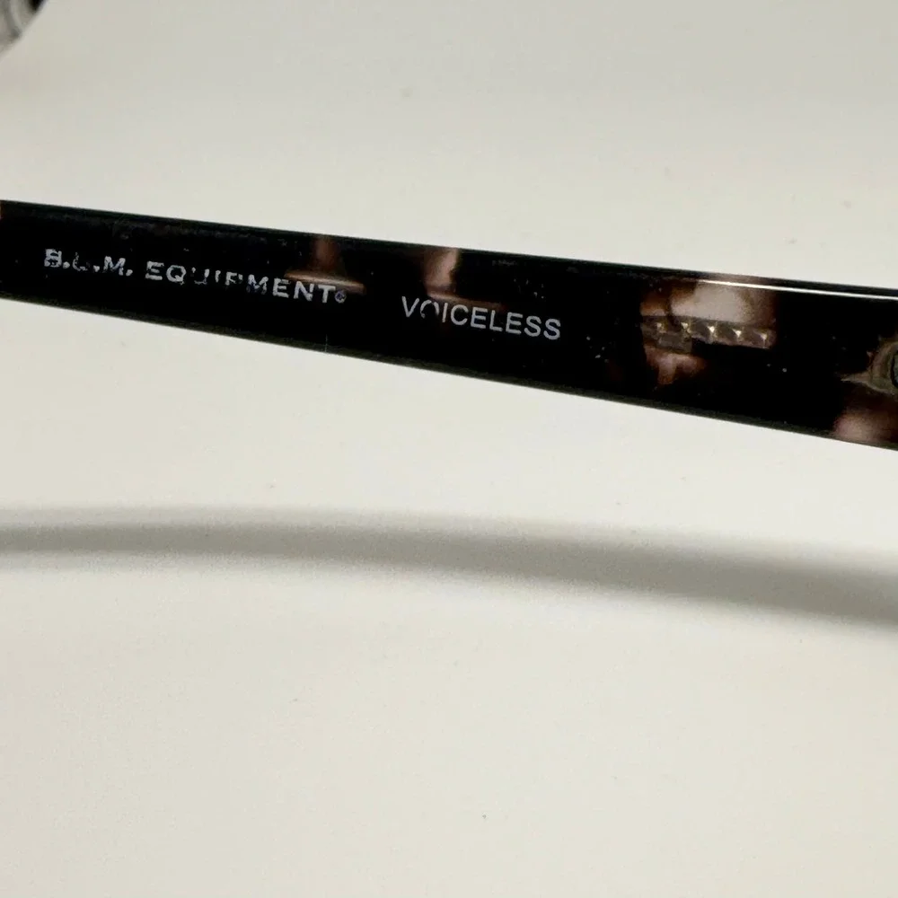 B.U.M. Equipment Voiceless Charcoal Tortoise Rectangular  Frames 54-19-140